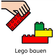 Ich habe mit Lego gebaut.